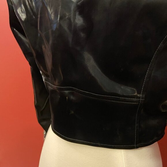 Azalea Wang Women's Black Polyurethane Doja Jacket - Juniors Size Large - NWOT - Picture 4 of 6